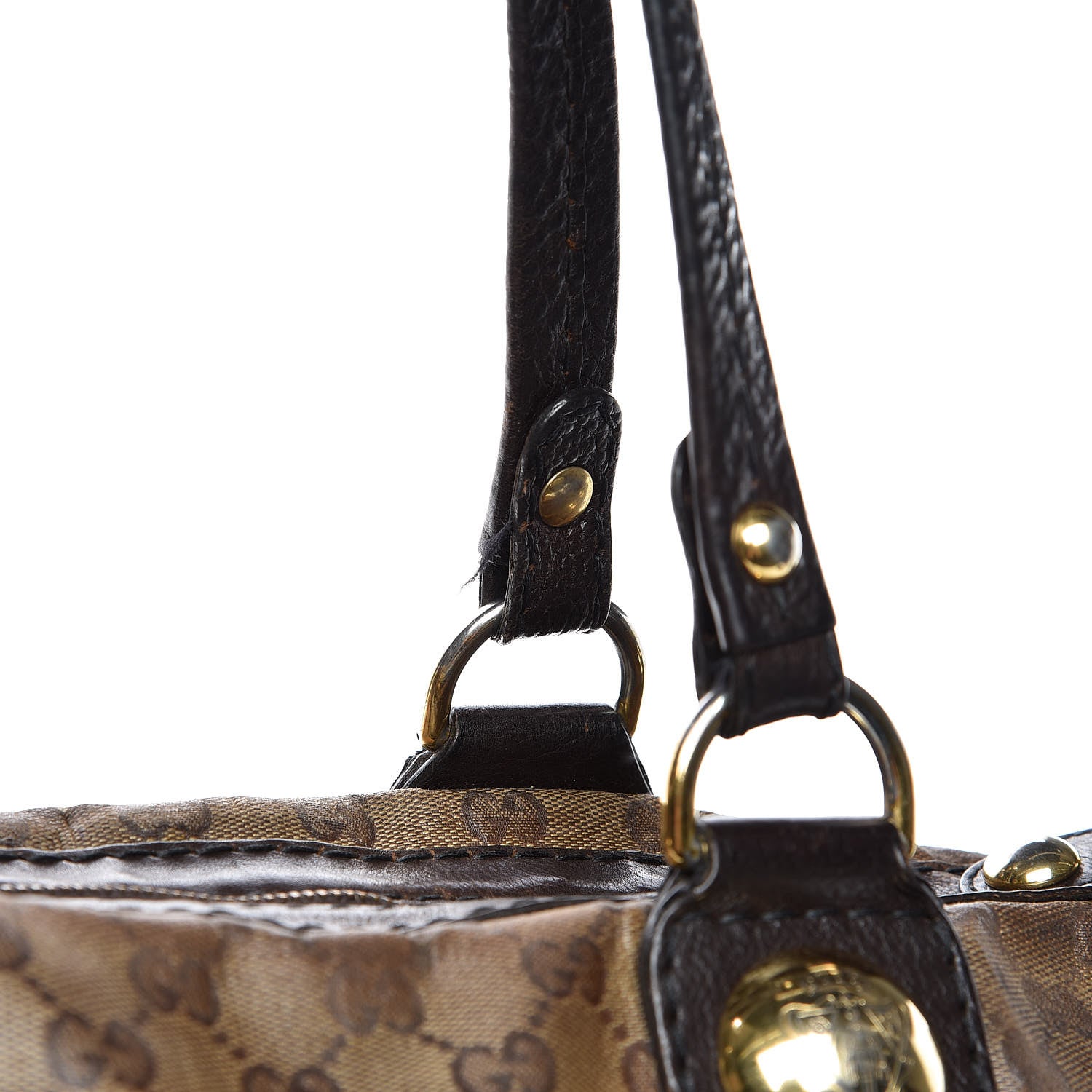 Gucci Crystal Monogram Small Babouska Tote Dark Brown 14 of 25
