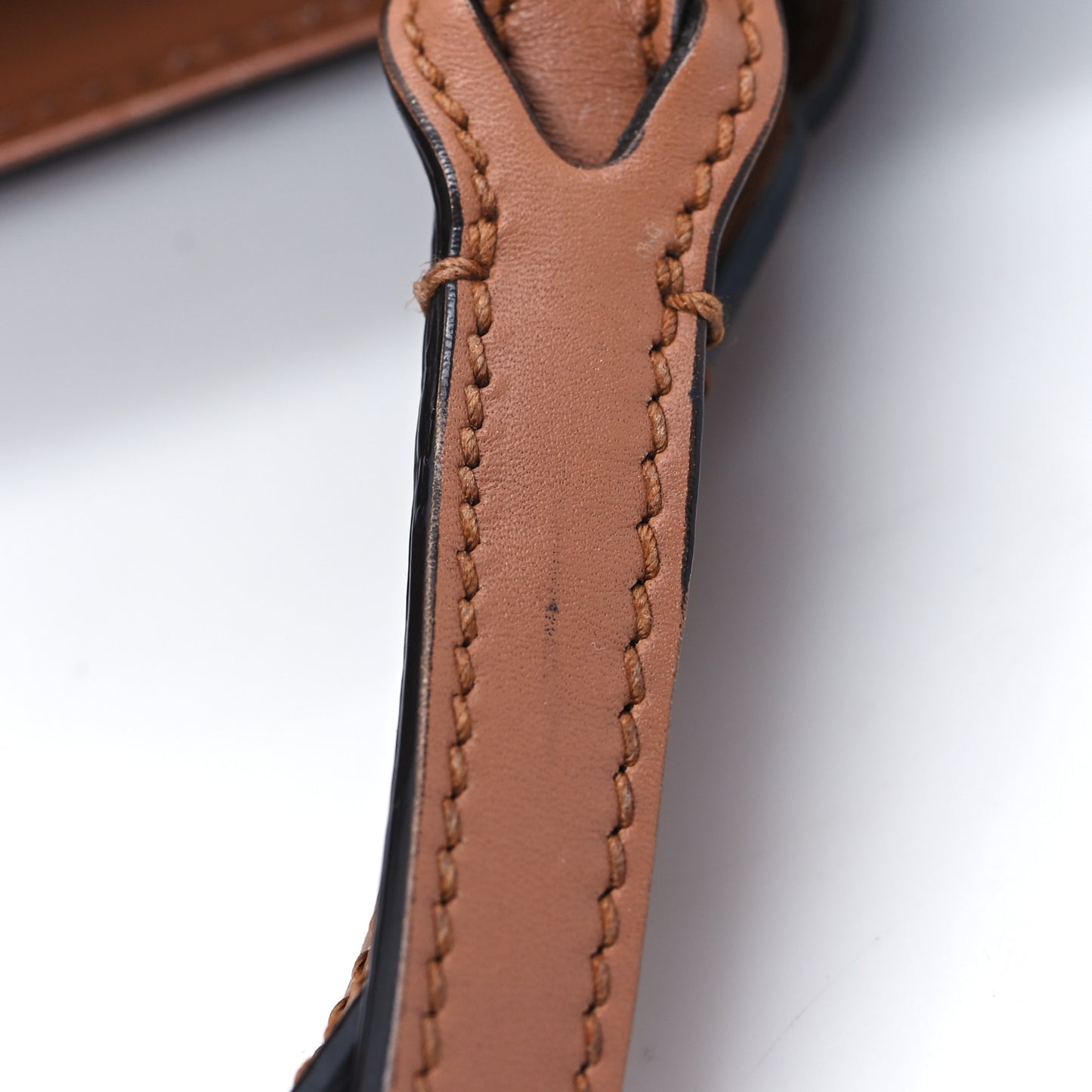 Denim Calfskin Tote Brown