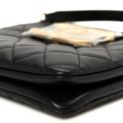 Chanel Lambskin Quilted Giant CC Shoulder Bag Black 10 of 11