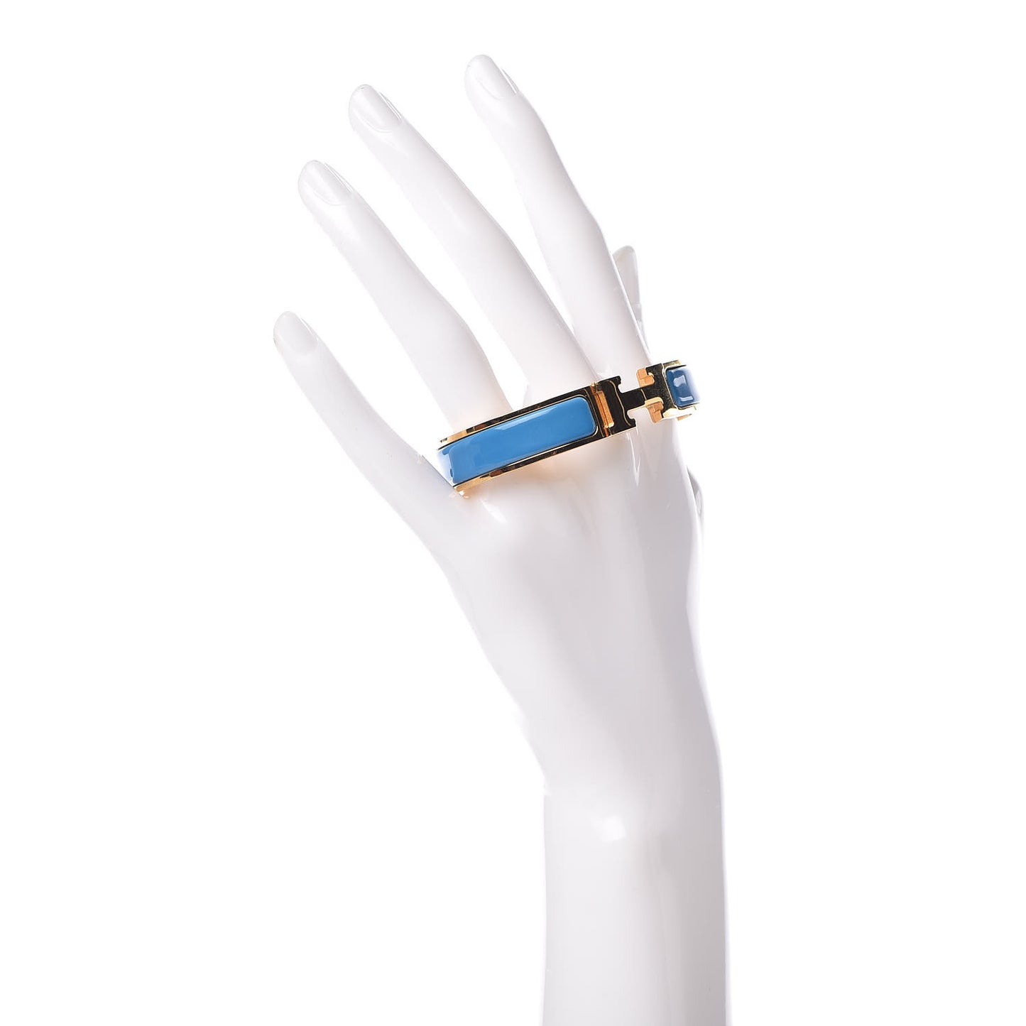 Enamel Narrow Clic Clac H Bracelet PM Bleu Azure