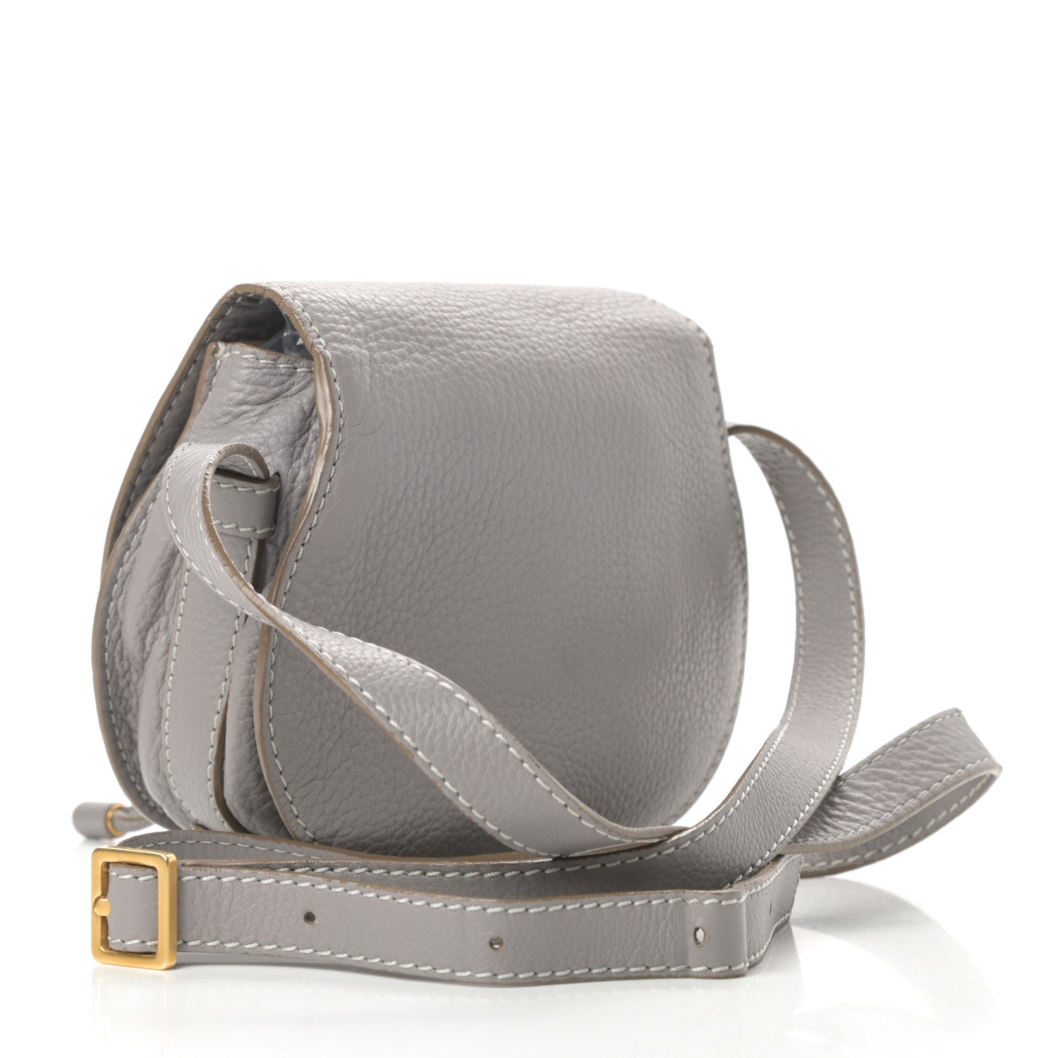 Chloe Calfskin Mini Marcie Round Crossbody Bag Cashmere Grey 3 of 15