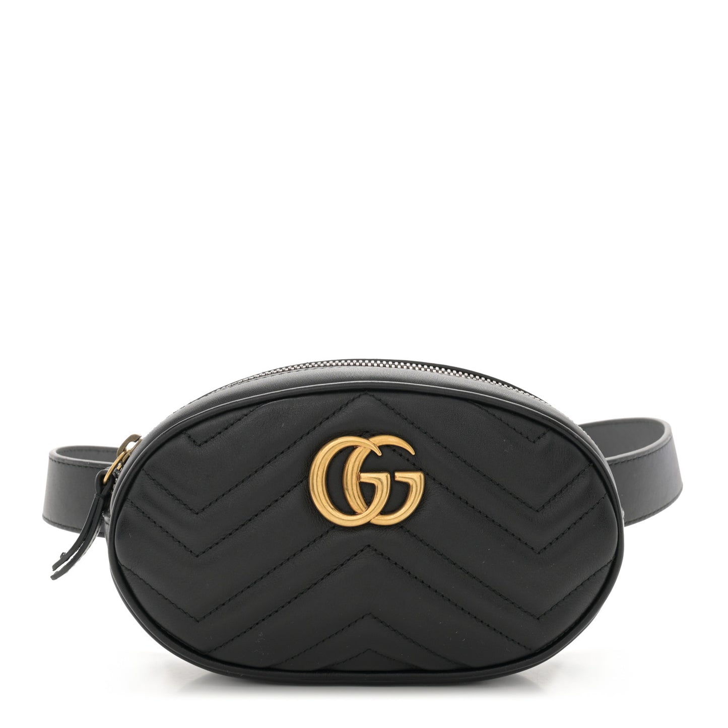 Calfskin Matelasse GG Marmont Belt Bag 85 34 Black