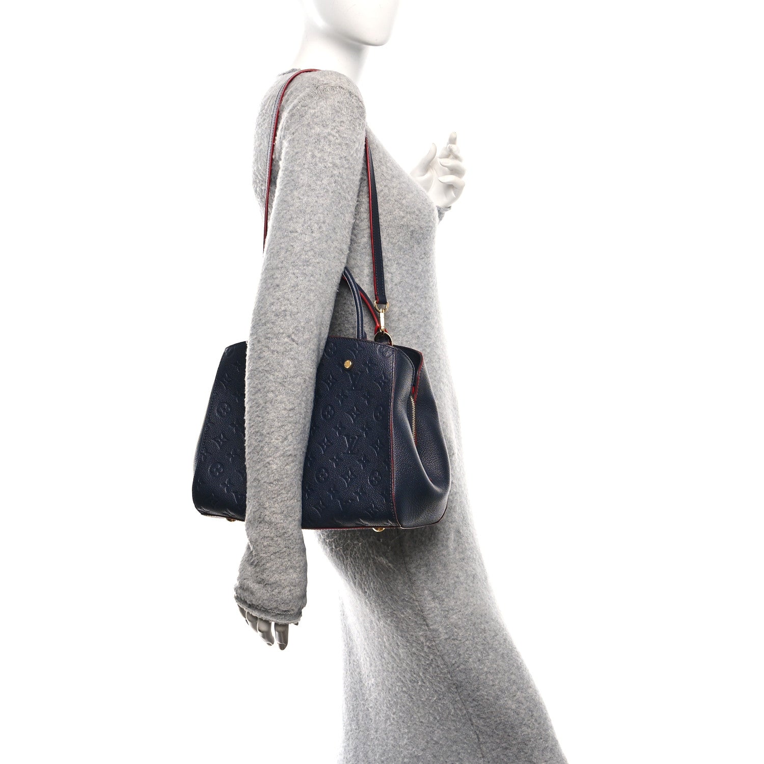 Louis Vuitton Empreinte Montaigne MM Marine Rouge 2 of 9