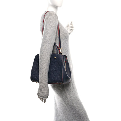 Louis Vuitton Empreinte Montaigne MM Marine Rouge 2 of 9