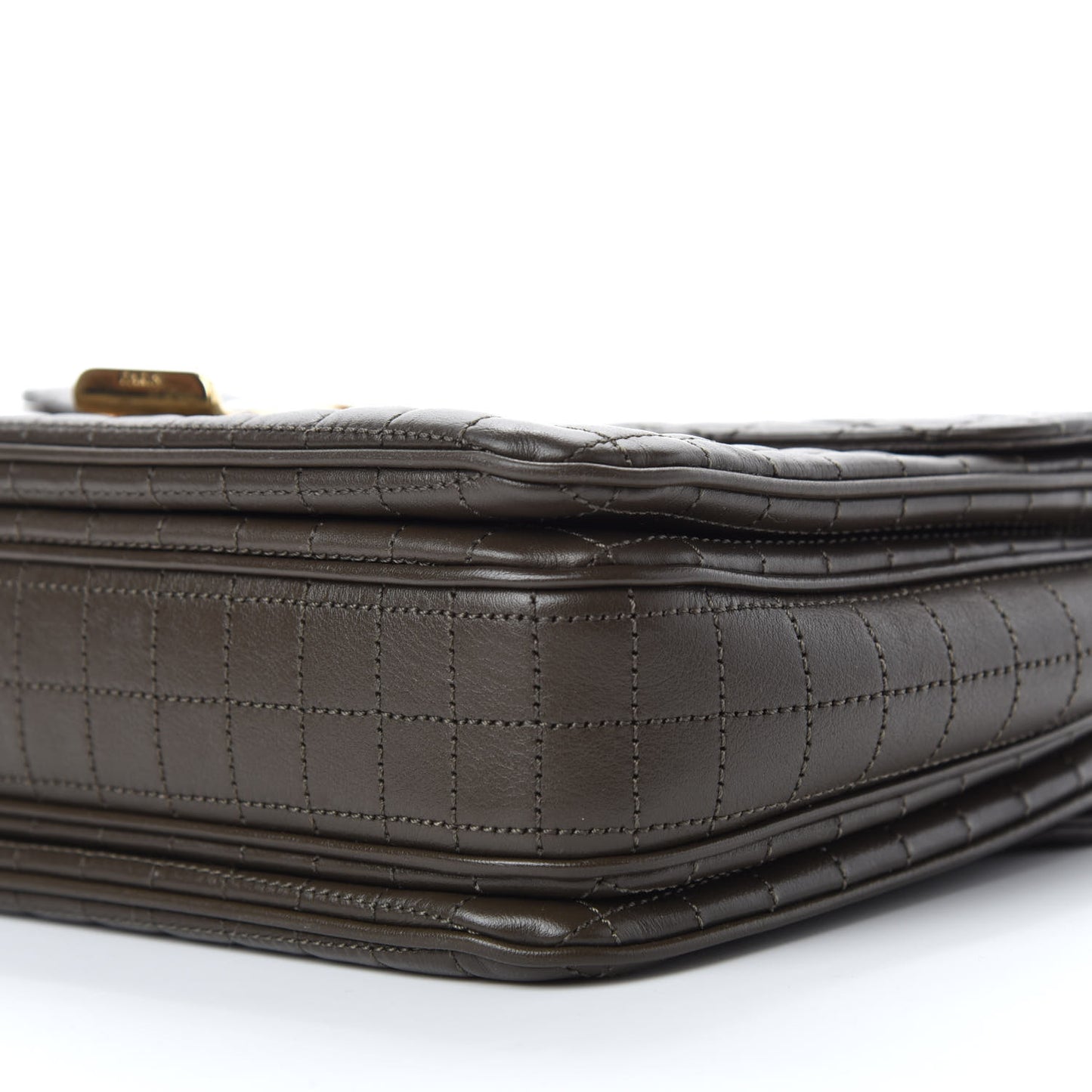 Calfskin Quilted Medium C Bag Khaki