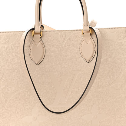 Louis Vuitton Empreinte Monogram Giant Onthego MM Creme 7 of 9