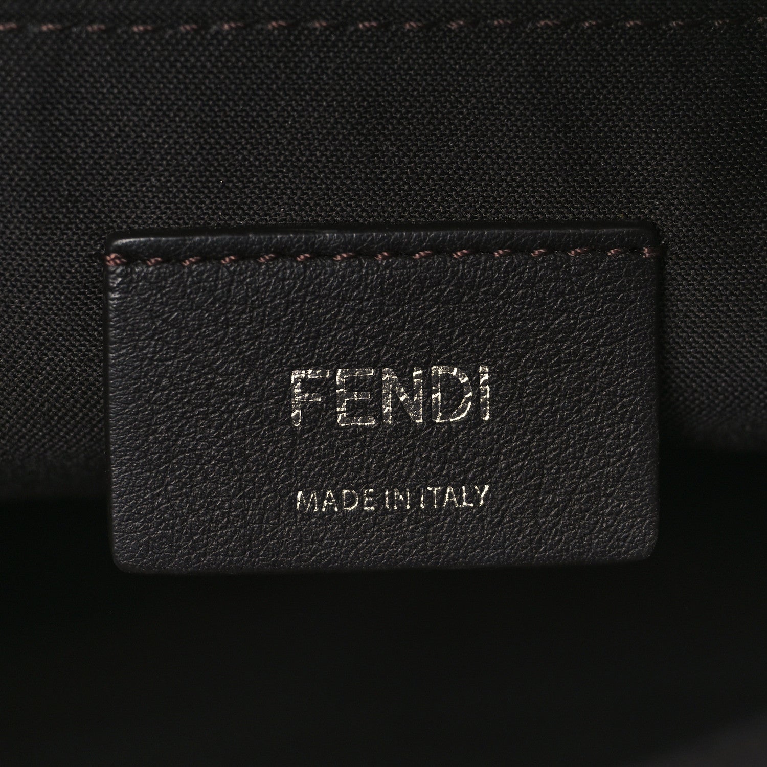 Fendi Vitello Dolce Bi-Color FF 1974 Embossed Medium By The Way Boston Bag Maya Black 6 of 9