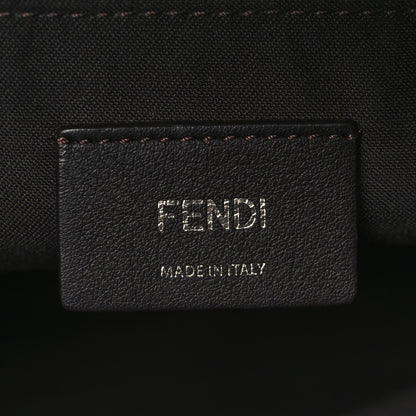 Fendi Vitello Dolce Bi-Color FF 1974 Embossed Medium By The Way Boston Bag Maya Black 6 of 9