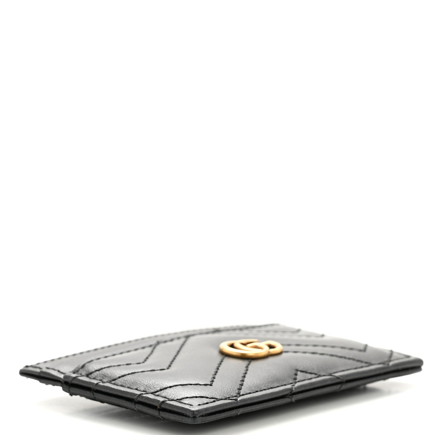Gucci Calfskin Matelasse GG Marmont Card Holder Black 4 of 10