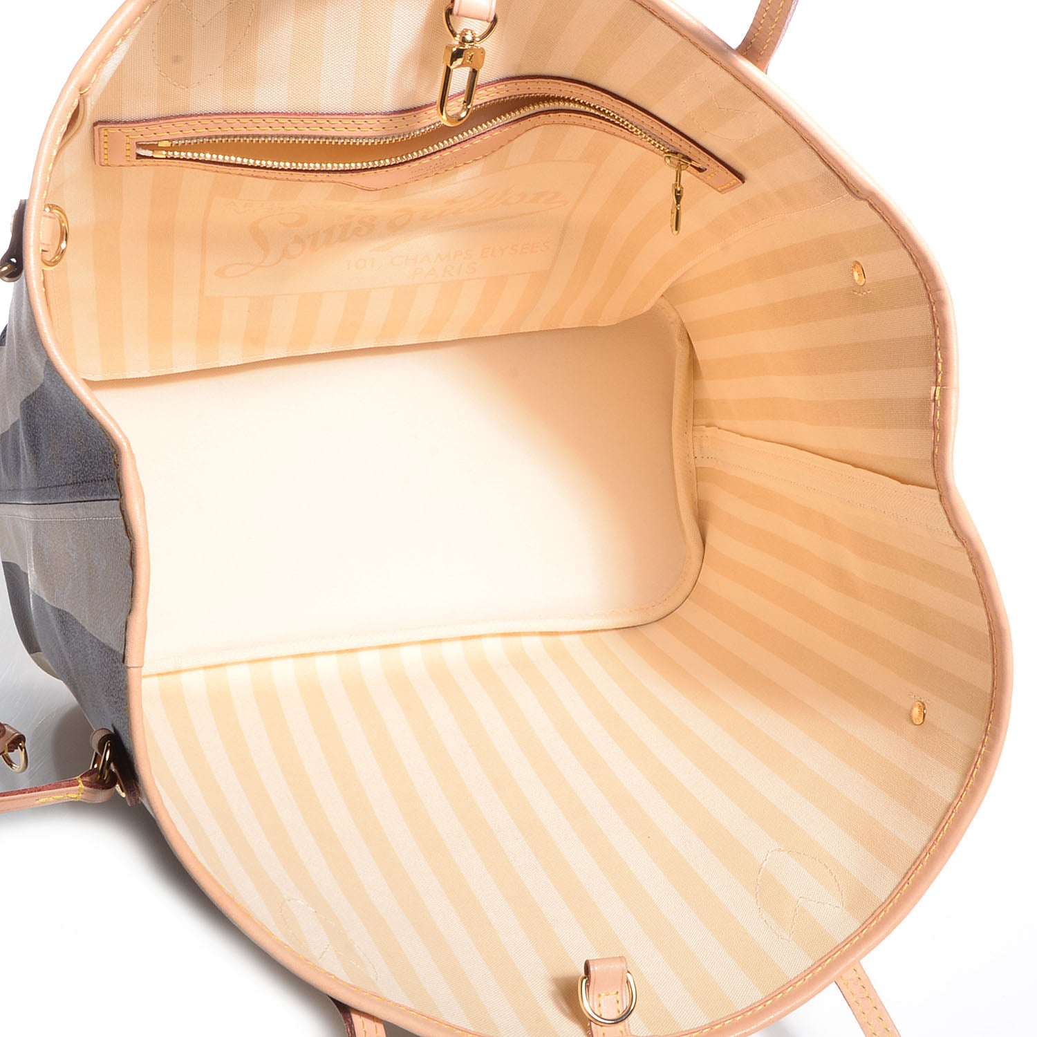 Louis Vuitton Monogram Rayures Neverfull MM 6 of 8