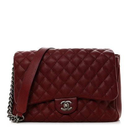 Chanel Caviar Quilted Medium Rock In Rome Single Flap Burgundy 1 of 10