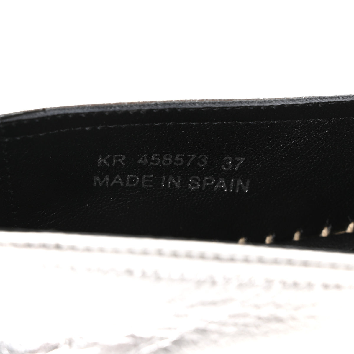 Saint Laurent Metallic Lambskin Monogram Espadrilles 37 Platino 9 of 10