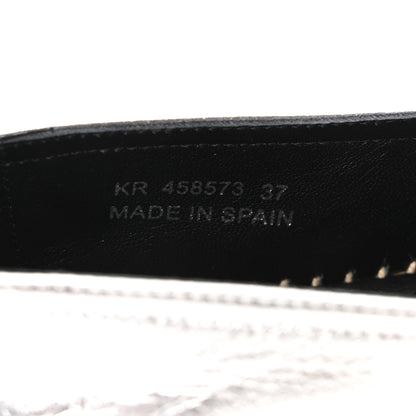 Saint Laurent Metallic Lambskin Monogram Espadrilles 37 Platino 9 of 10