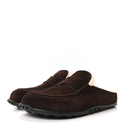 Hermes Suede Goatskin Shearling Go Mules 41 Ebene Ecru 4 of 8