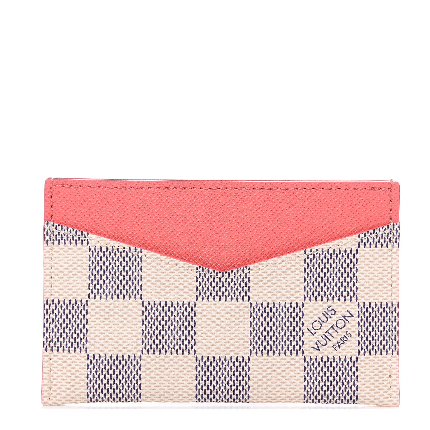 Louis Vuitton Damier Azur Daily Card Holder Rose Papaye 1 of 6