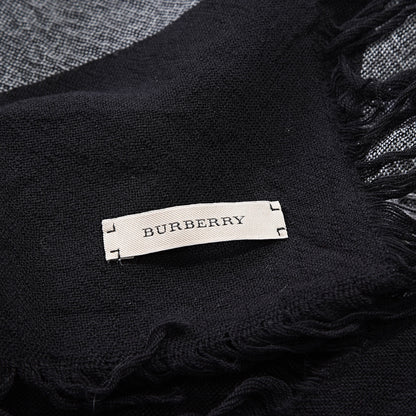 Burberry Merino Wool House Check Square Scarf Black 6 of 6