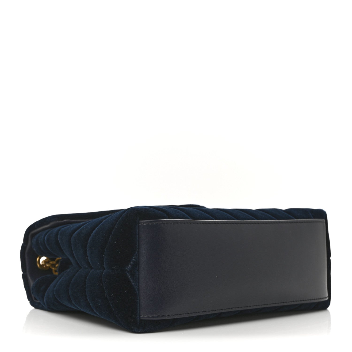 Saint Laurent Velvet Y Quilted Monogram Small Loulou Chain Satchel Medium Blue 4 of 15