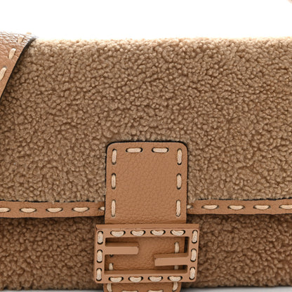 Fendi Curly Sheepskin Cuoio Romano Selleria Baguette Camel Cammello 7 of 9