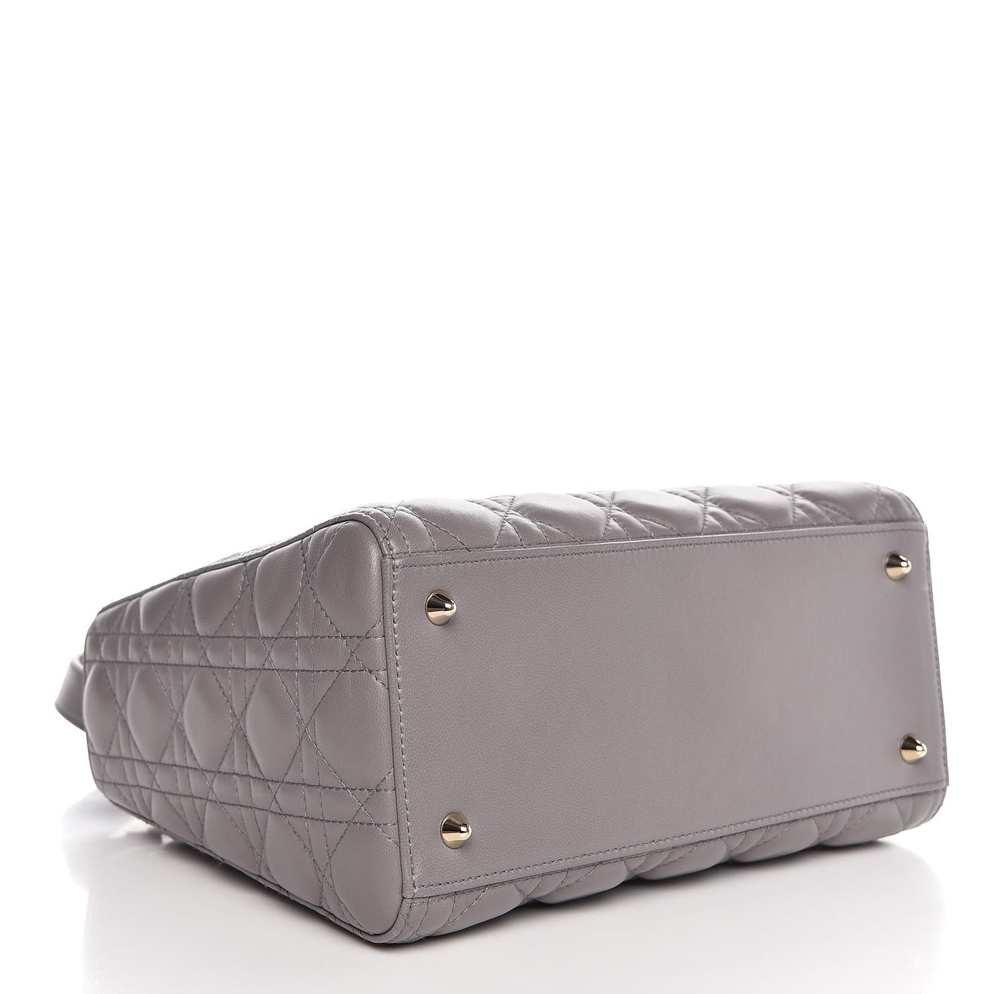 Lambskin Cannage Medium Lady Dior Grey