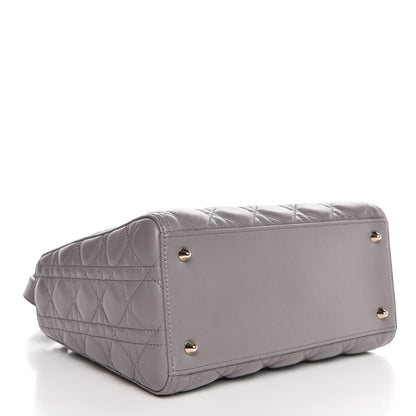Christian Dior Lambskin Cannage Medium Lady Dior Grey 5 of 9