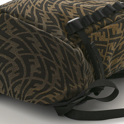 Fendi X SARAH COLEMAN Fabric Jacquard FF Vertigo Ferrino Ripstop Backpack Tobacco Moro Black 9 of 9