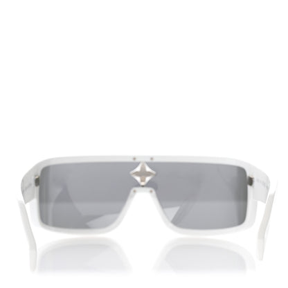 Louis Vuitton Acetate Crystal Cyclone Sport Mask Sunglasses Z1742U Ash Silver 8 of 9