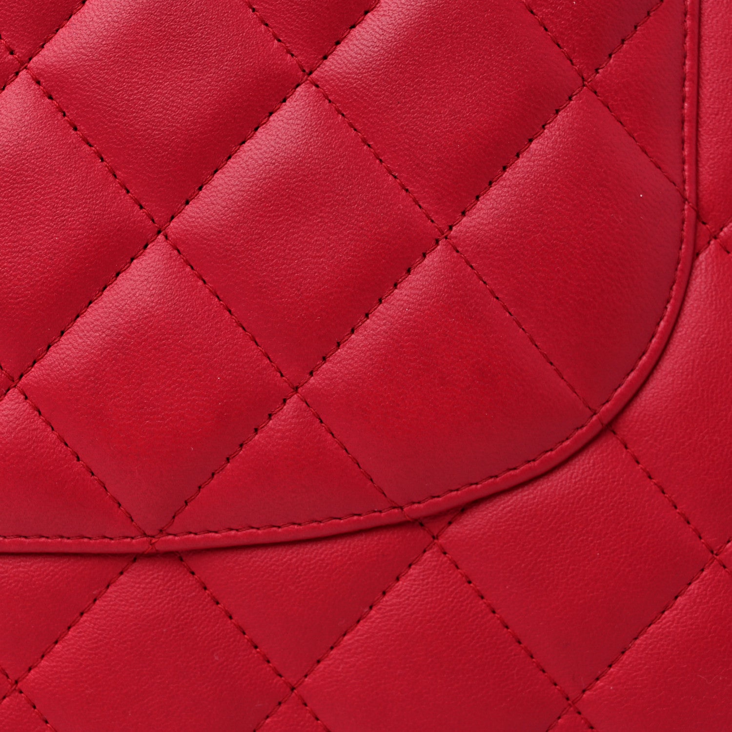 Chanel Lambskin Quilted Jumbo Double Flap Dark Pink 13 of 15