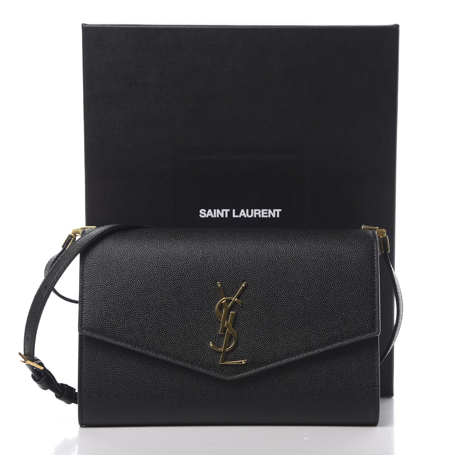 Saint Laurent Grain De Poudre Mini Uptown Crossbody Bag Black 12 of 12