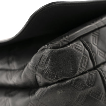 Versace Calfskin Embossed Medusa Messenger Bag Black 11 of 13