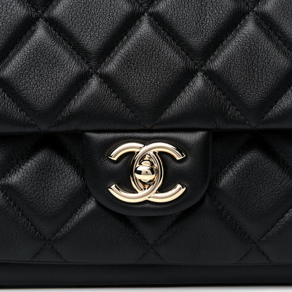 Chanel Calfskin Quilted Large Pocket Chic Flap Bag Black 8 of 14