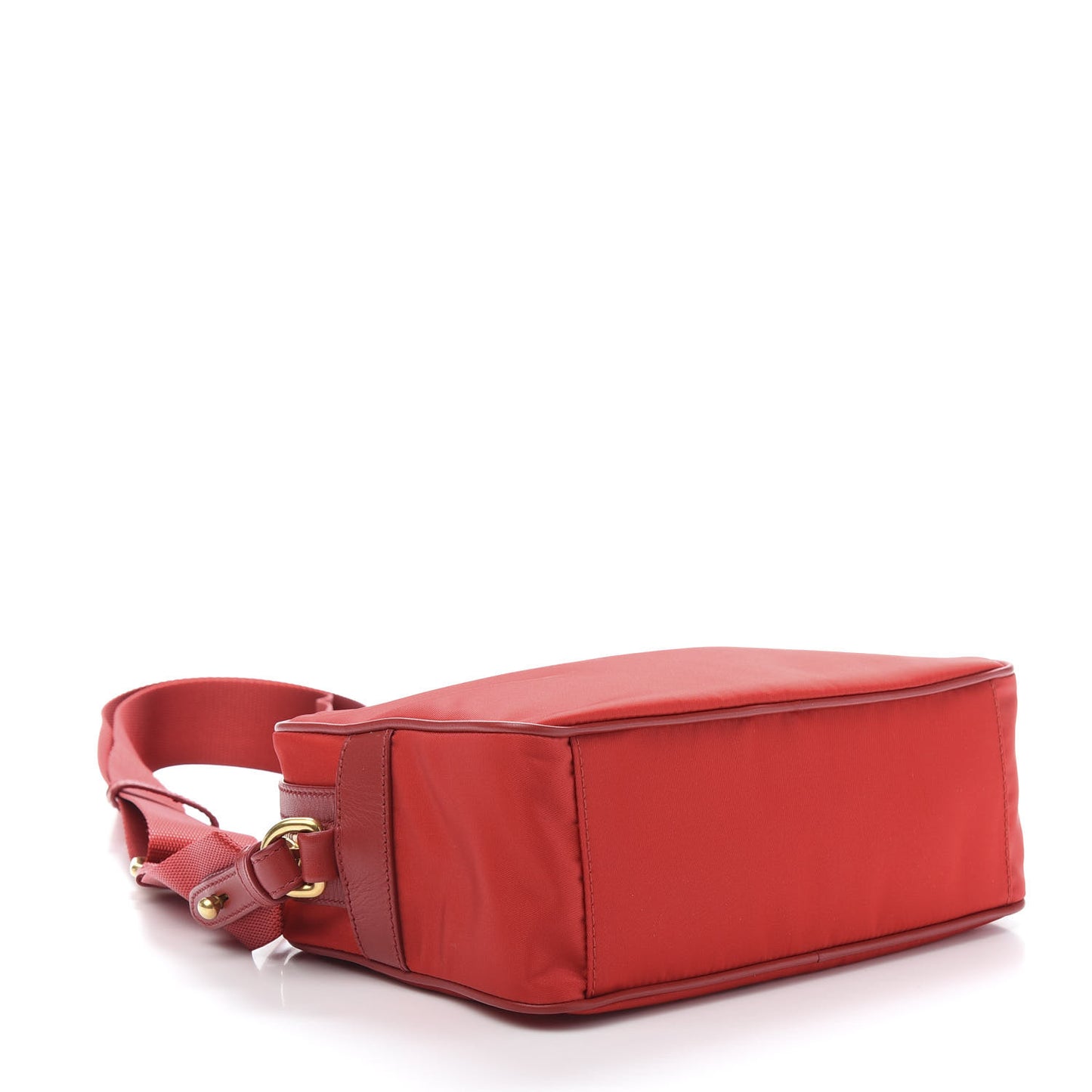 Tessuto Nylon Soft Calf Camera Bag Rosso