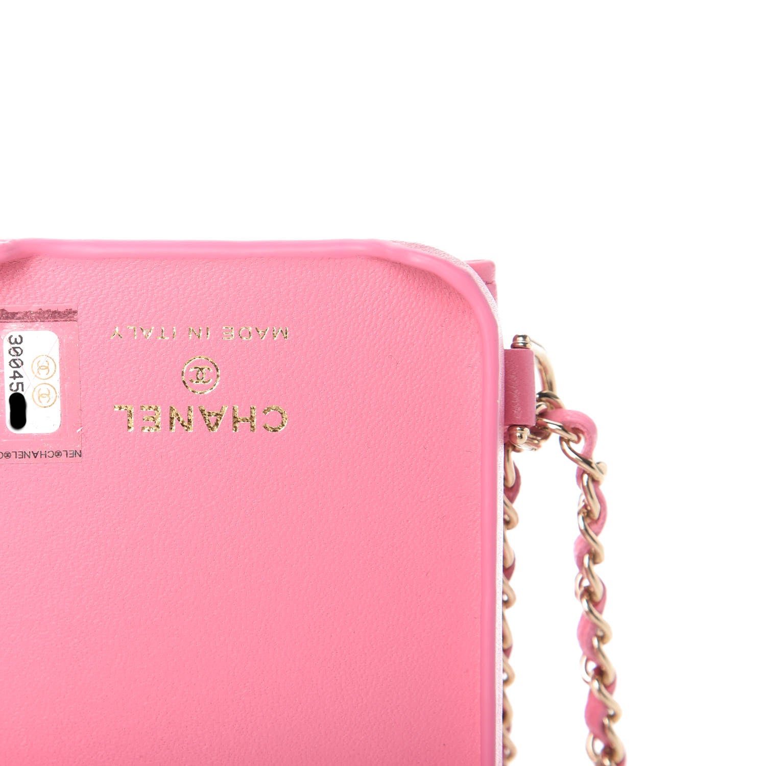 Chanel Lambskin Quilted iPhone XII Pro Max Case With Chain Pink 7 of 10