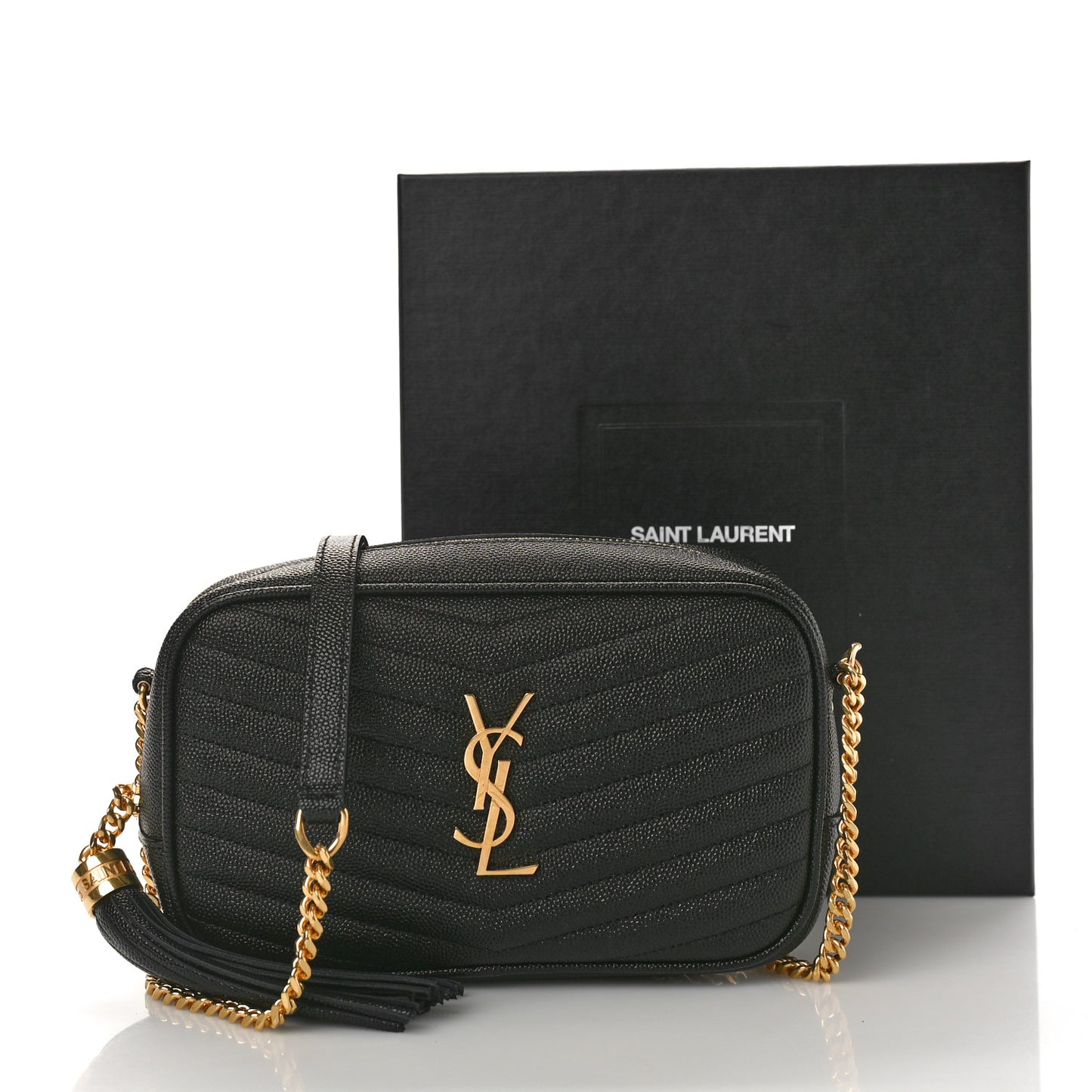 Grain De Poudre Matelasse Monogram Mini Lou Camera Bag Black