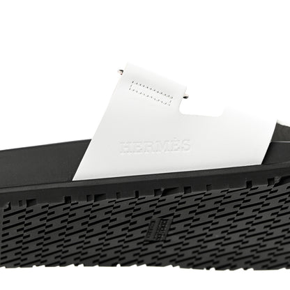 Hermes Calfskin Womens Chypre Sandals 40 White 7 of 8