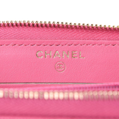 Chanel Caviar Quilted Small Zip Around Wallet Pink 6 of 10