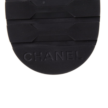 Chanel Shiny Lambskin Quilted Lace Up Combat Boots 40 Black 7 of 11