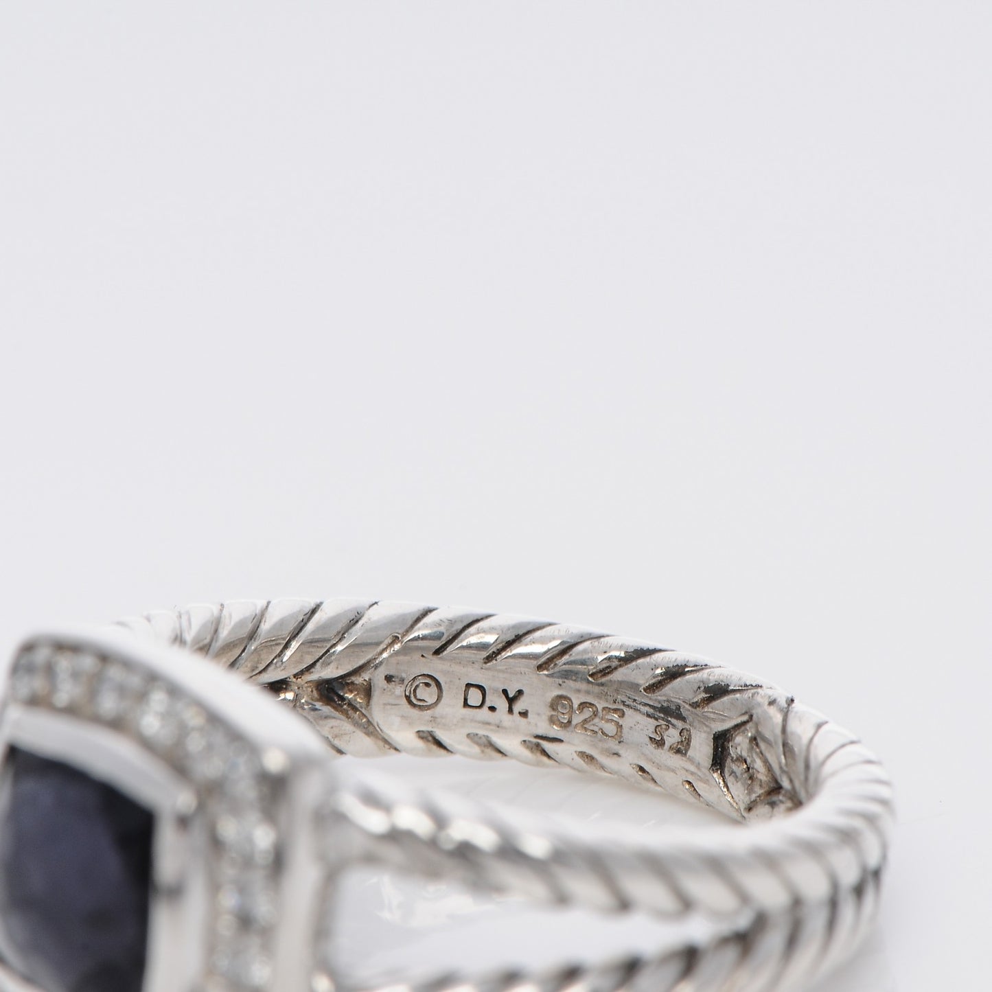 Sterling Silver Diamond Black Orchid 7mm Petite Albion Ring 54 6.75
