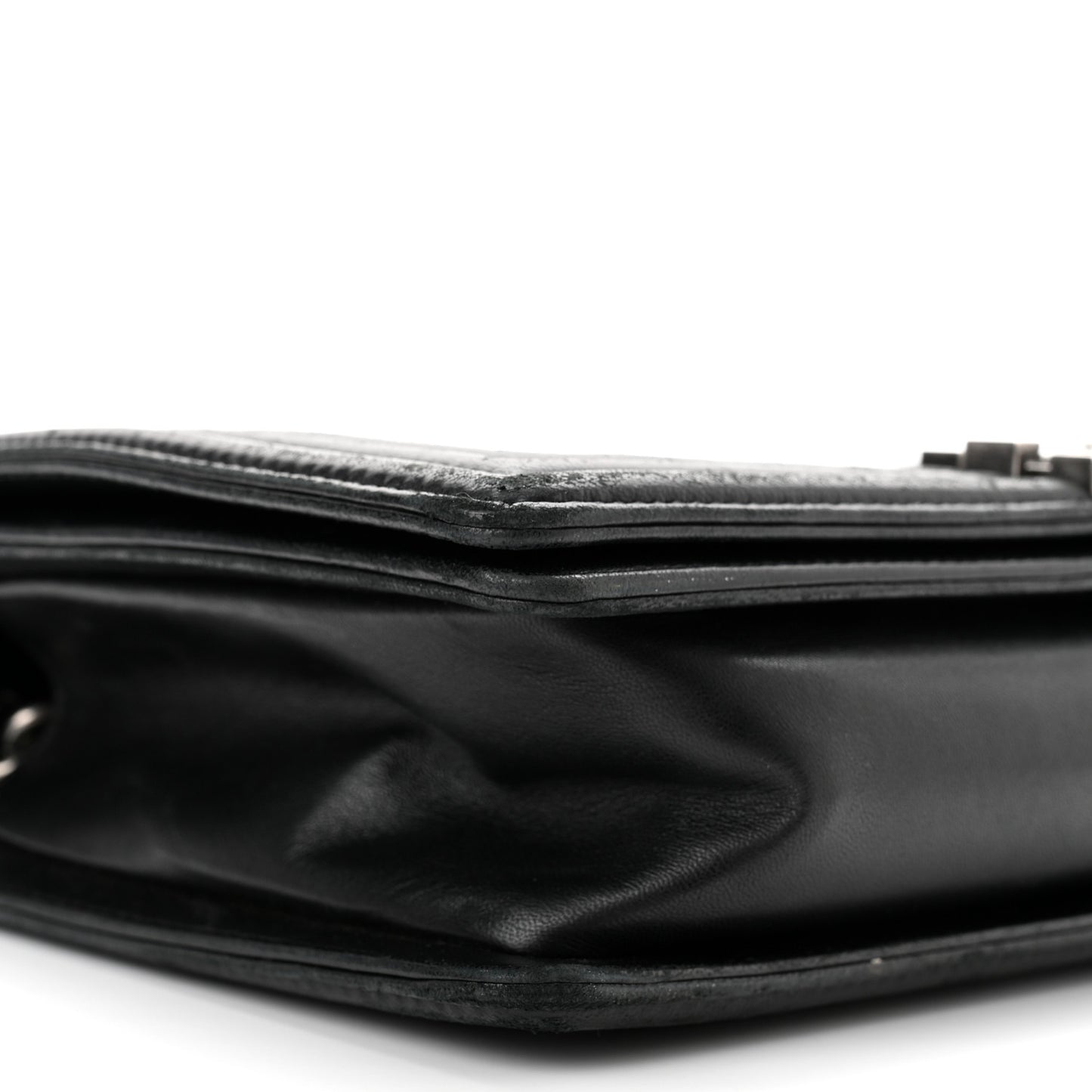 Lambskin Quilted New Medium Boy Flap Black