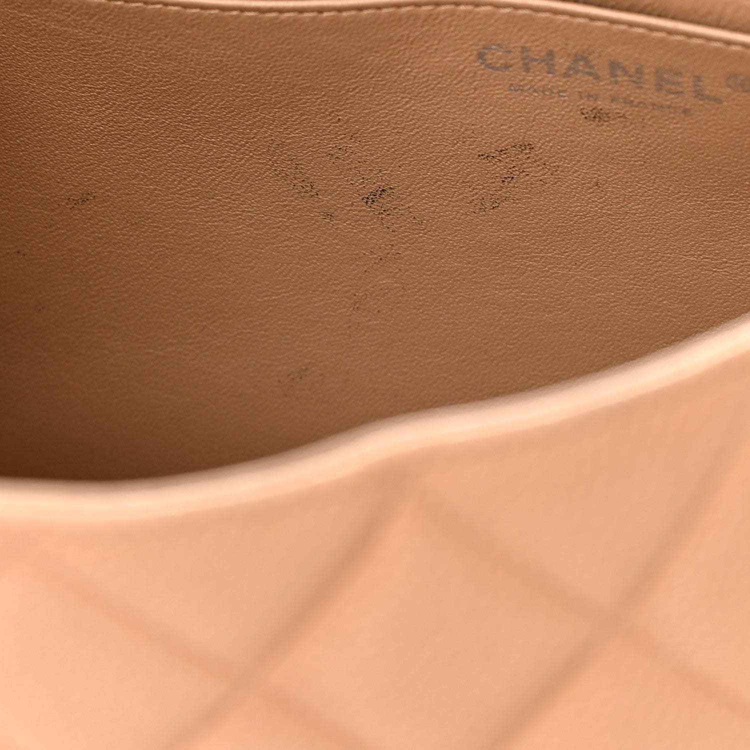 Chanel Caviar Quilted Jumbo Single Flap Beige 13 of 17