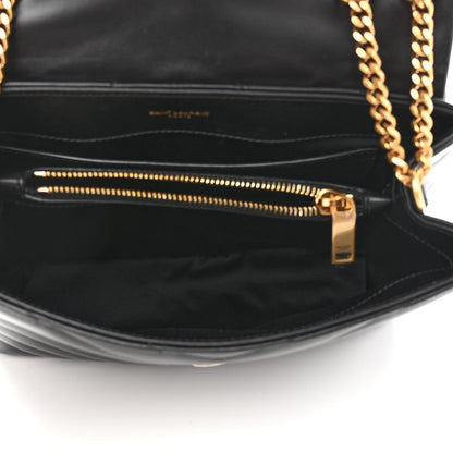 Saint Laurent Calfskin Y Quilted Monogram Small Loulou Chain Satchel Black 5 of 11
