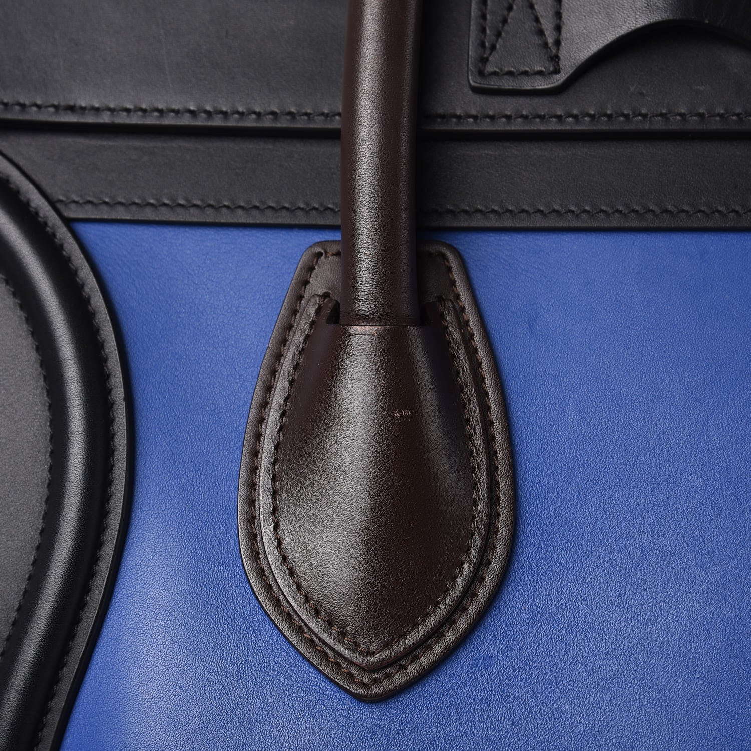 Celine Elephant Calfskin Mini Tri-Color Luggage Indigo 12 of 18