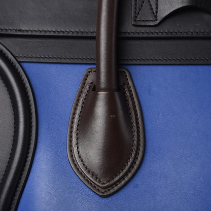 Celine Elephant Calfskin Mini Tri-Color Luggage Indigo 12 of 18