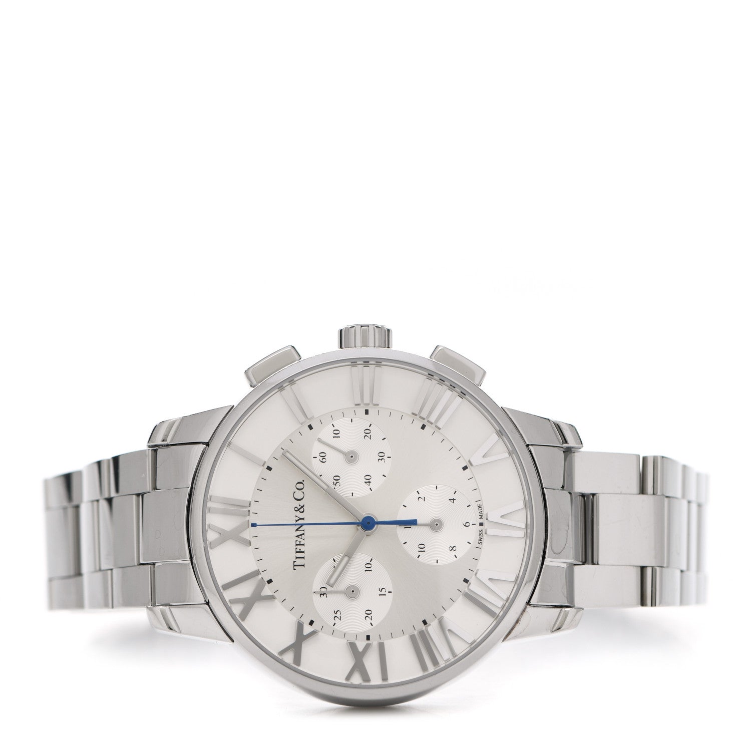 Tiffany Stainless Steel 36mm Atlas Dome Chronograph Quartz Watch 2 of 5