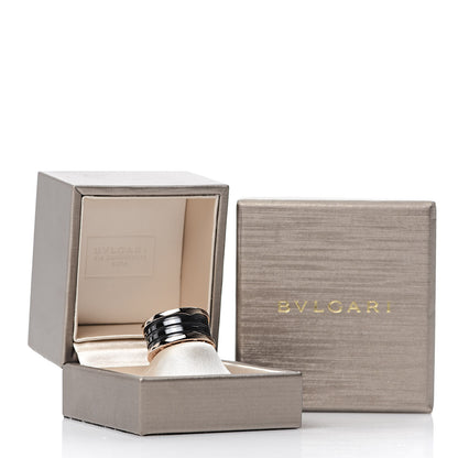 Bulgari 18K Rose Gold Black Ceramic B.Zero1 Four-Band Ring 57 8 5 of 5