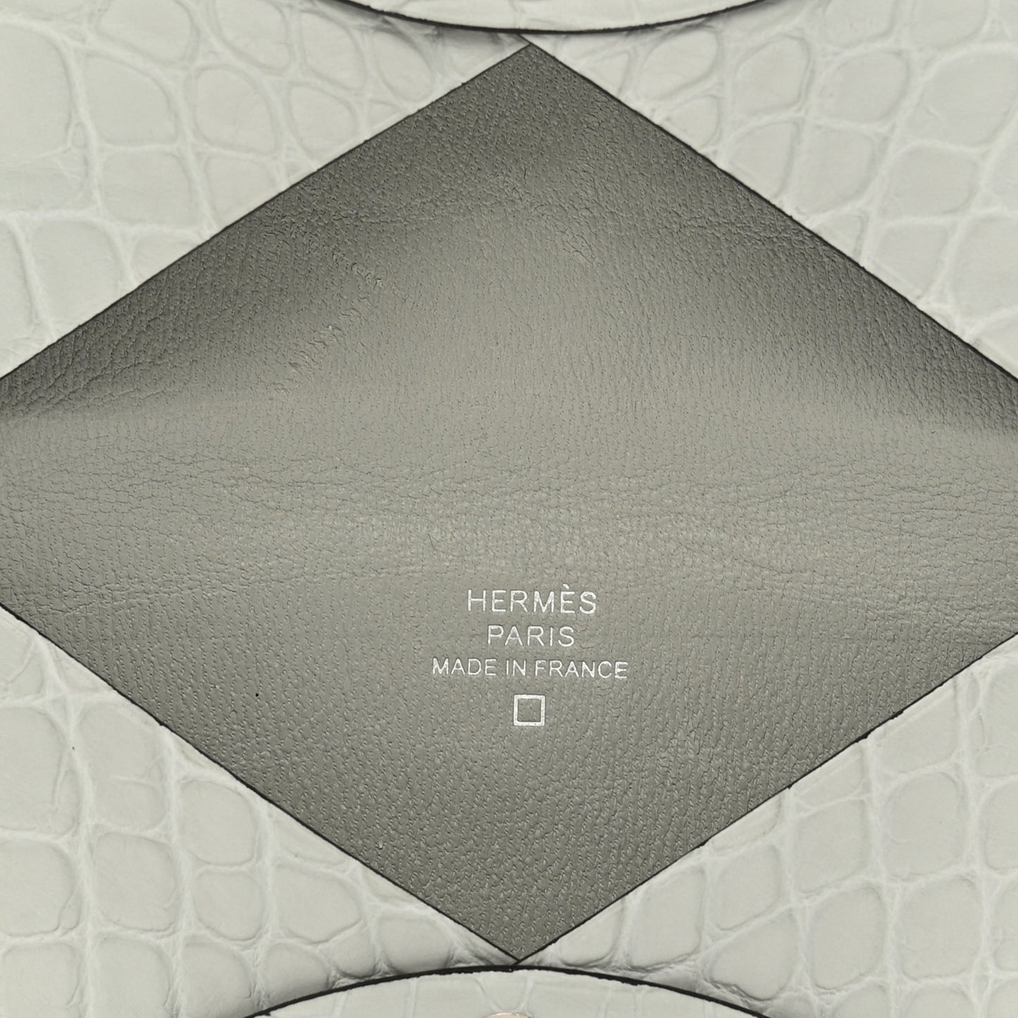 Matte Alligator Calvi Card Case Vert Peppermint