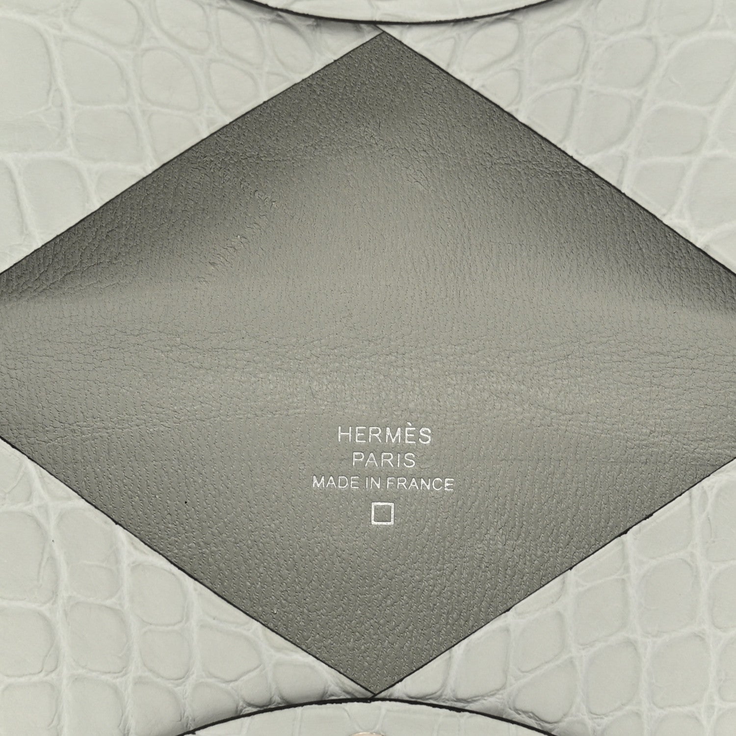 Hermes Matte Alligator Calvi Card Case Vert Peppermint 5 of 7