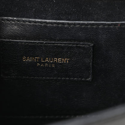 Saint Laurent Grain De Poudre Small Monogram Kate Satchel Black 6 of 9