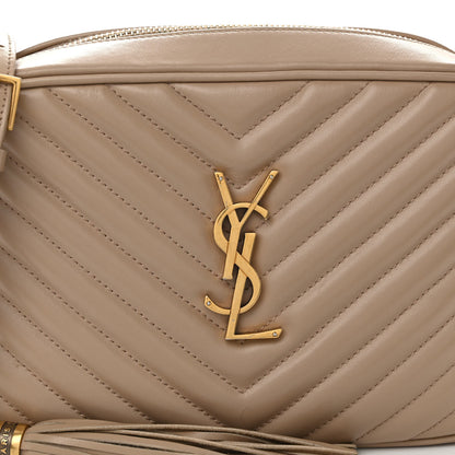 Saint Laurent Calfskin Matelasse Monogram Lou Camera Bag Dark Latte 7 of 10