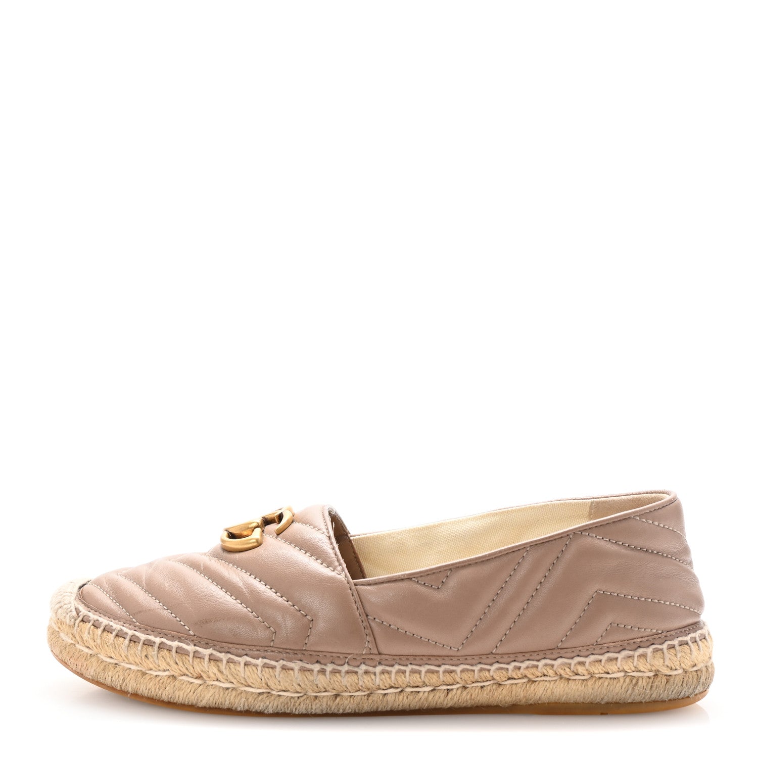 Gucci Nappa Matelasse GG Marmont Espadrilles 39 Porcelain Rose 1 of 10