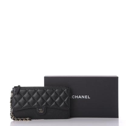 Chanel Caviar Quilted Classic Pouch With Handle Black 10 of 10